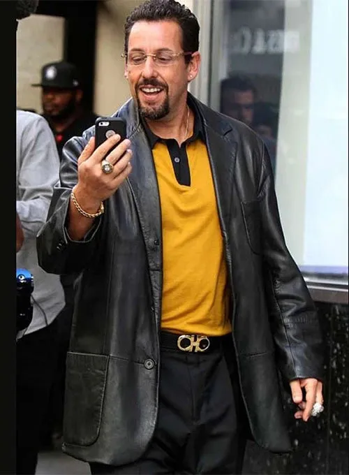 ADAM SANDLER UNCUT GEMS LEATHER BLAZER