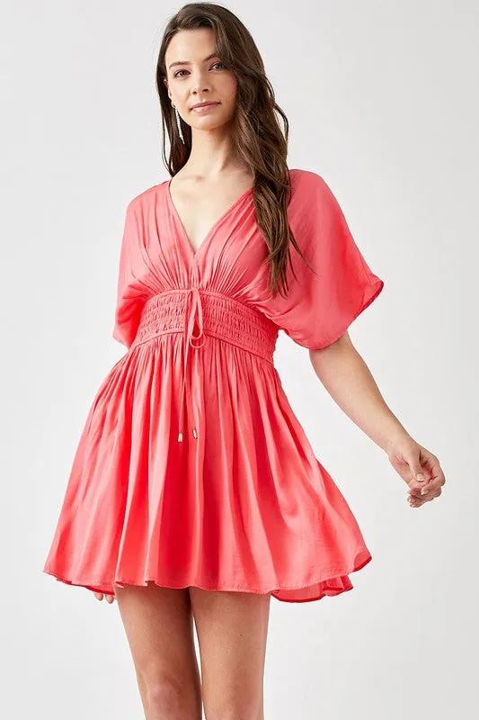 Adele Smocked Waist with Tassel Strap Dress