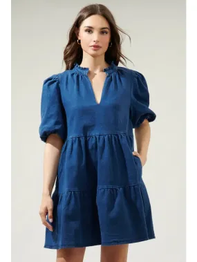 Aura Denim Babydoll Dress