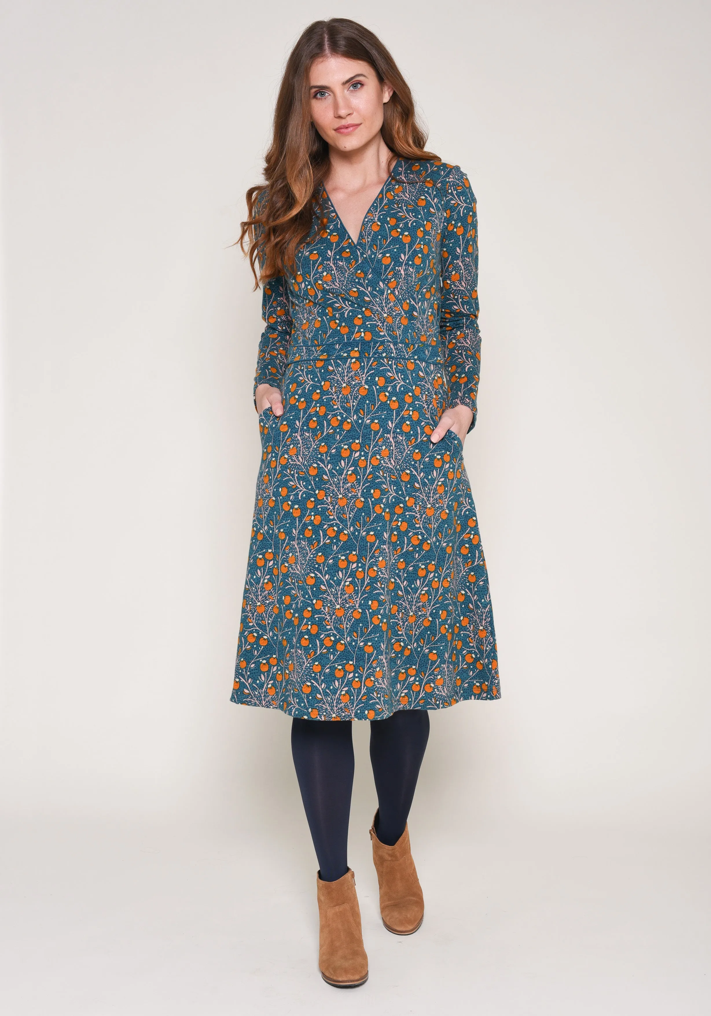 Berry Trail Wrap Dress