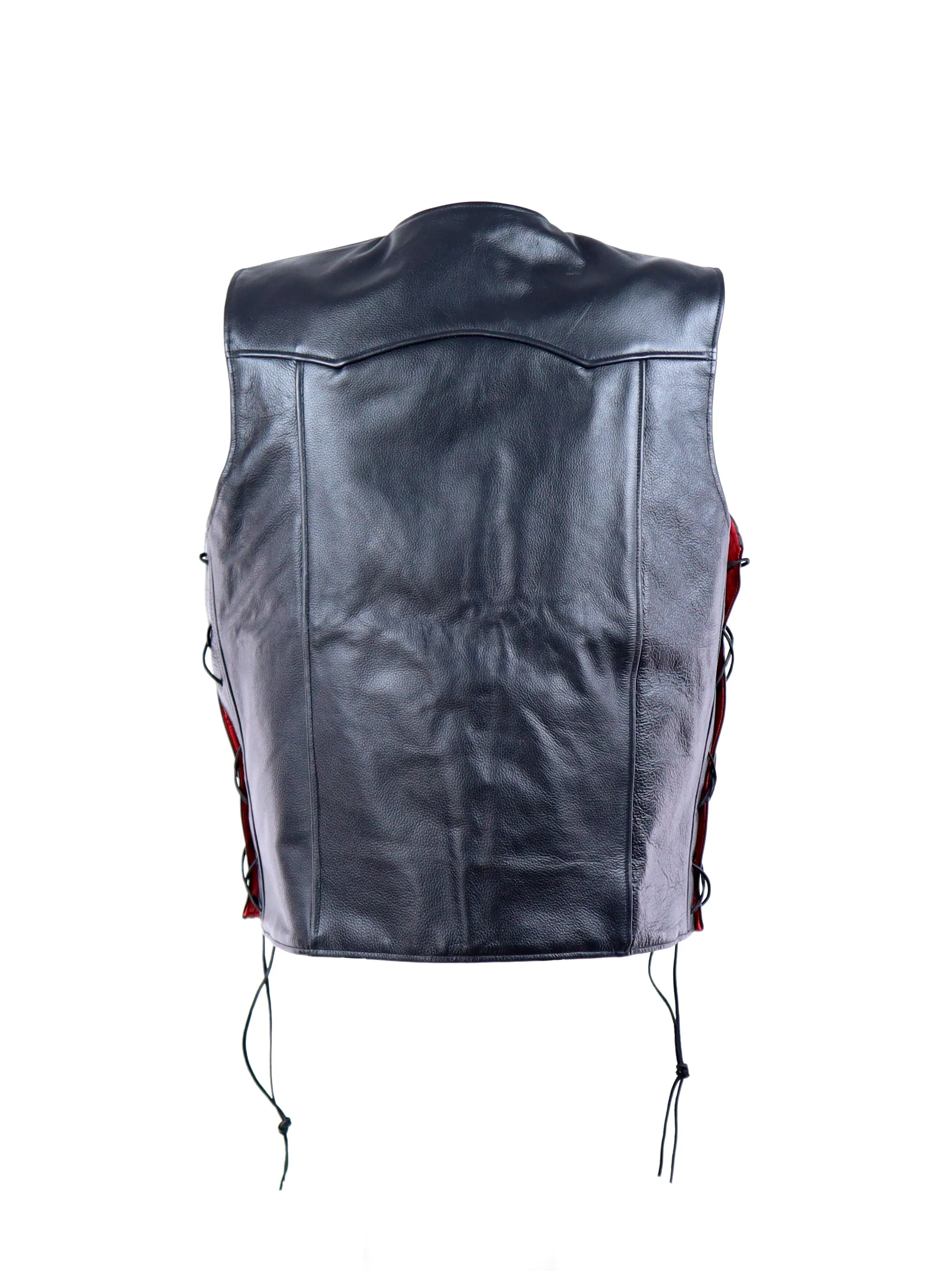 Bikers Leather Vest - Black