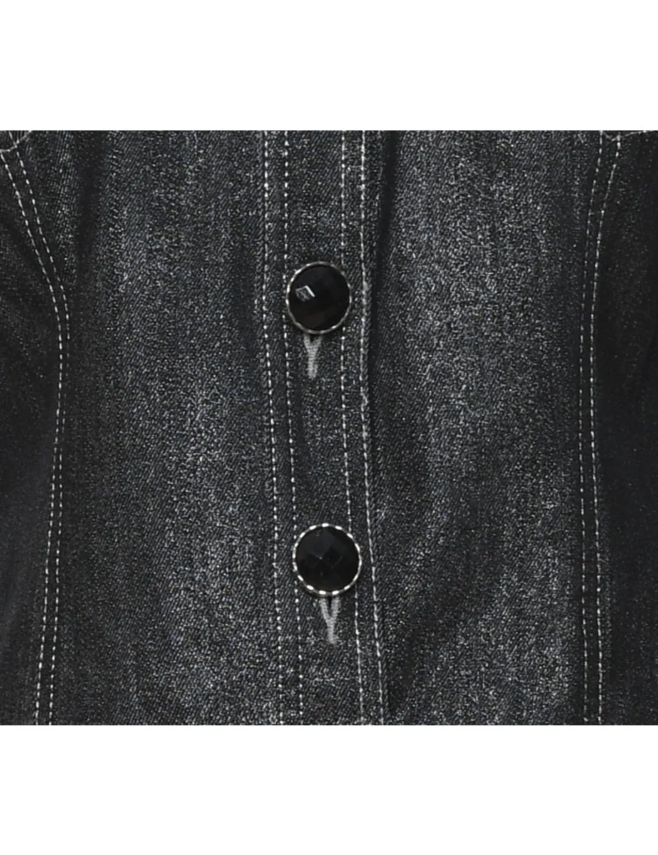 Black 1990s Denim Jacket - S