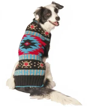 Black Southwest Shawl Collar Dog Sweater