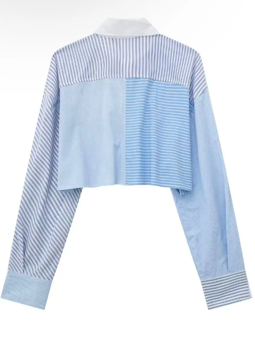 Blue and white striped set of 2 top and pants