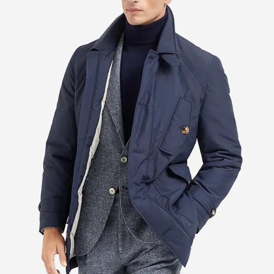 Brunello Cucinelli Virgin Wool And Silk Techno Poplin Padded Jacket