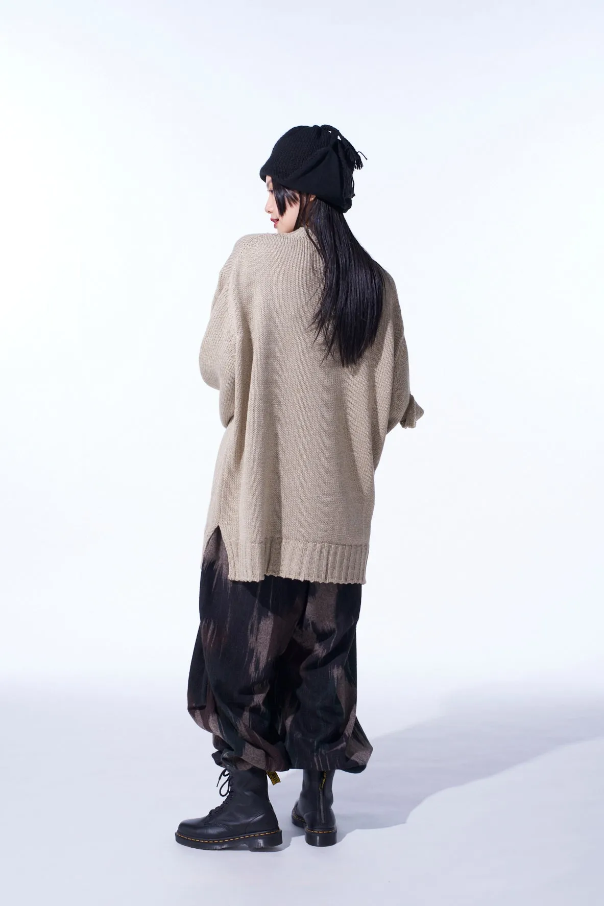 BULKY WOOL BIG POCKET PULLOVER