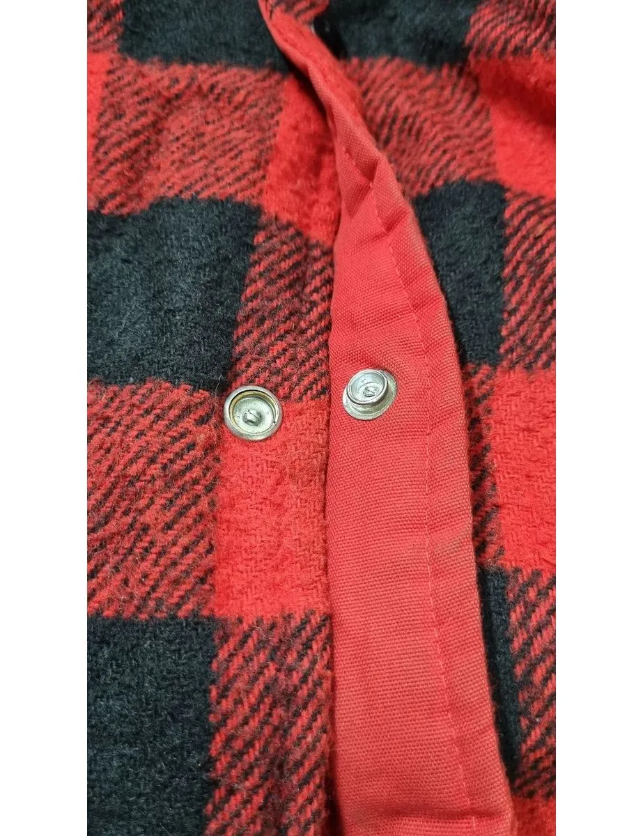 Checked Black & Red Classic Workwear Jacket - L