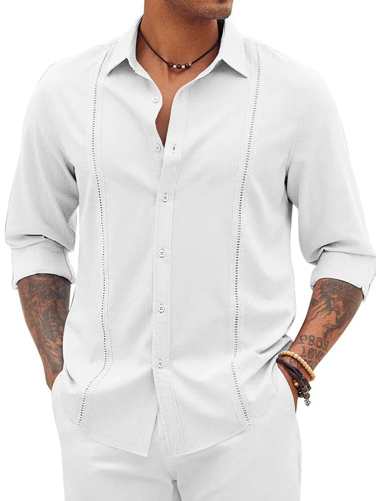 Classic Cuban Guayabera Beach Shirt (US Only)