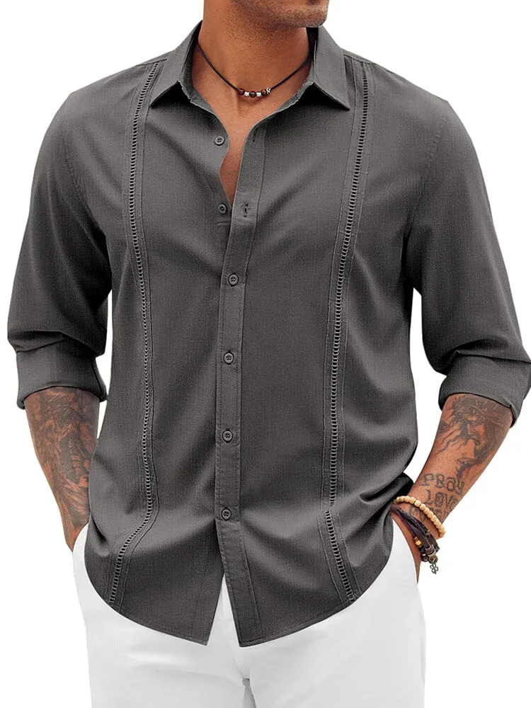 Classic Cuban Guayabera Beach Shirt (US Only)