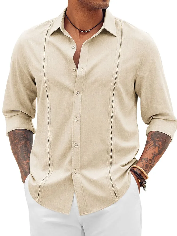 Classic Cuban Guayabera Beach Shirt (US Only)