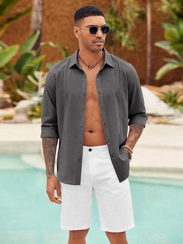 Classic Cuban Guayabera Beach Shirt (US Only)