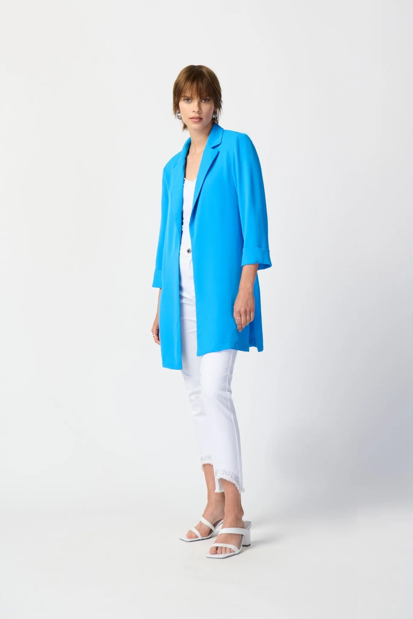 Classic Long Blazer - Essential Style 211361 | French Blue