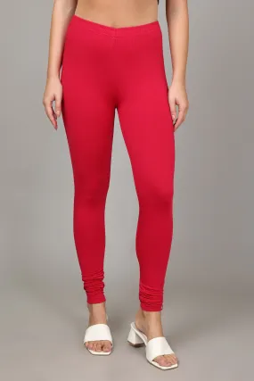 COTTON CHURIDAR LEGGINGS - FUSHIA