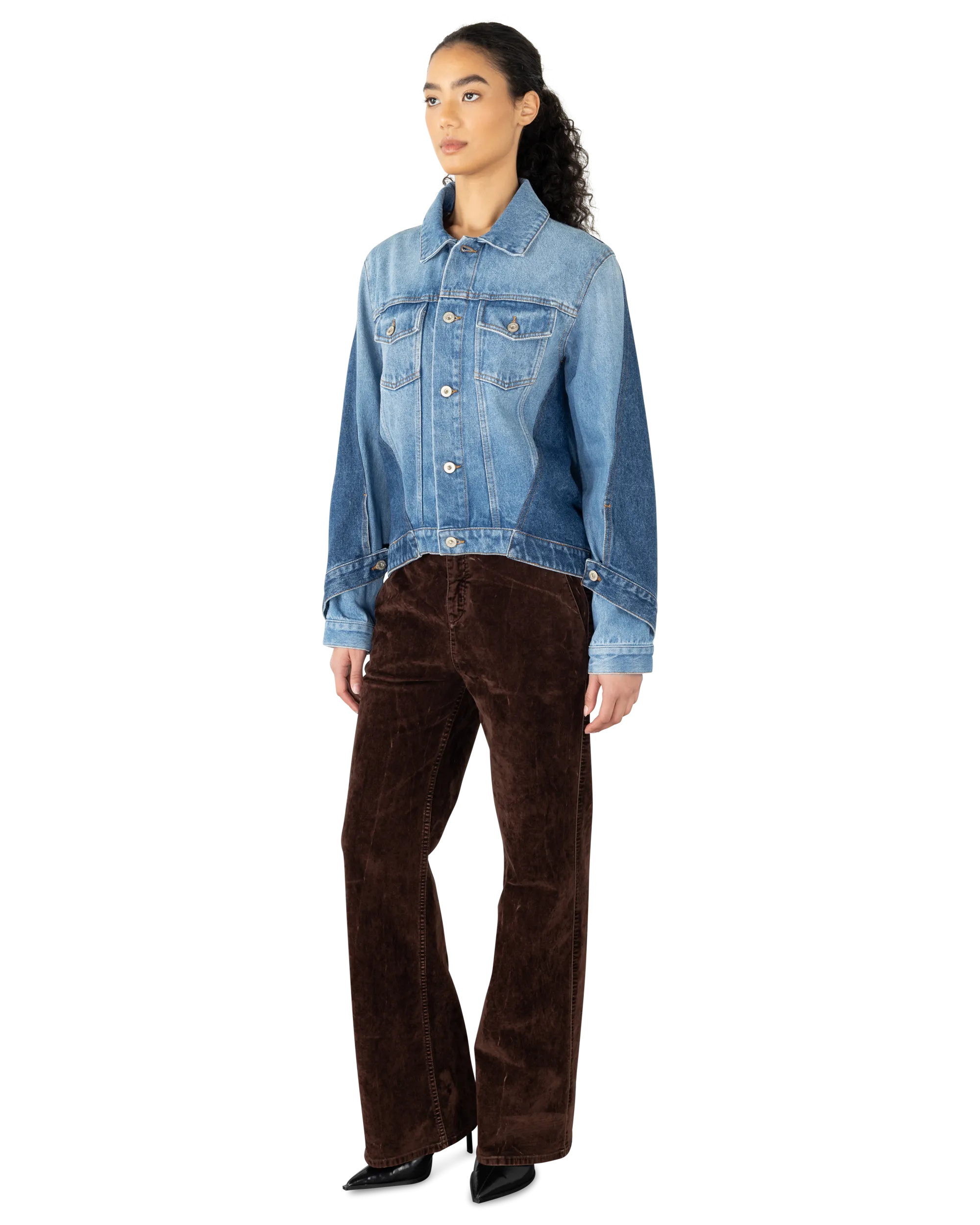 Cotton Trompe L'Oeil Denim Jacket