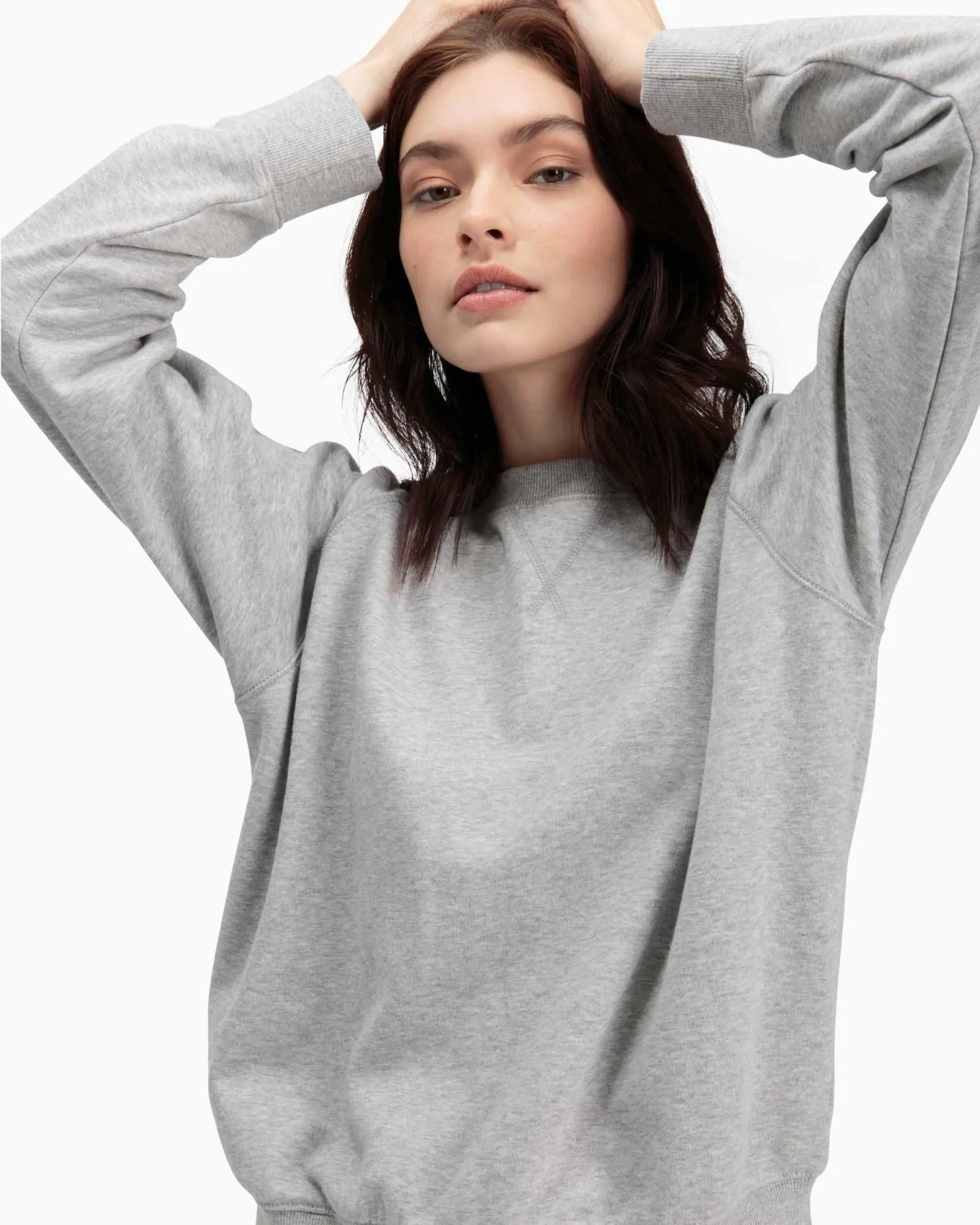 Crewneck Fleece Sweatshirt (Heather Grey)