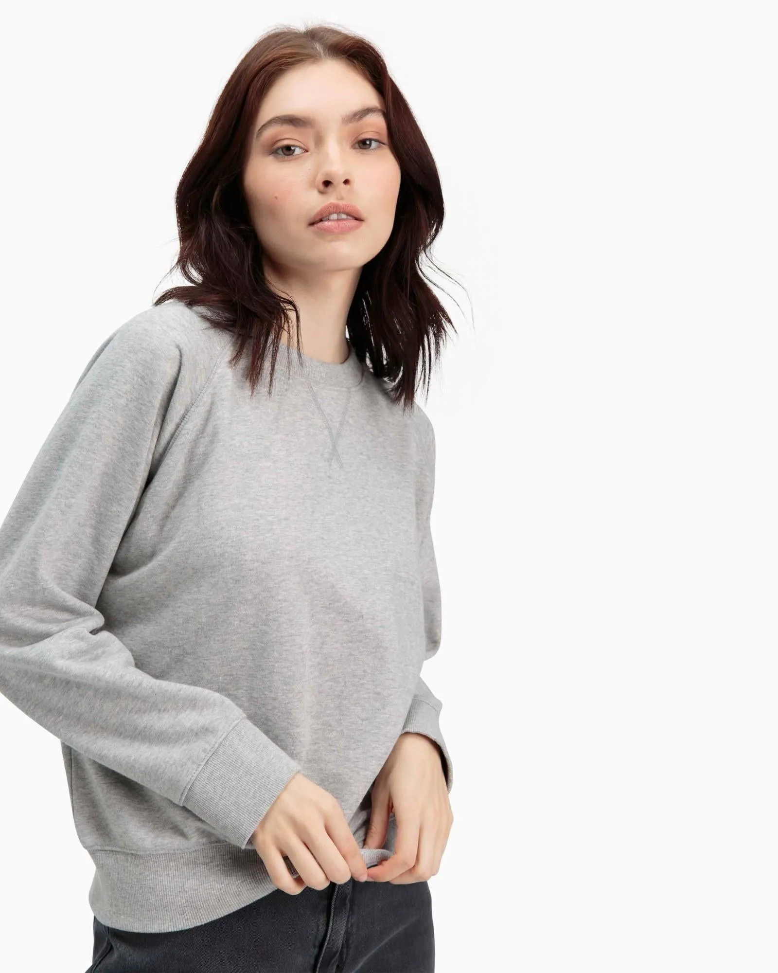 Crewneck Fleece Sweatshirt (Heather Grey)