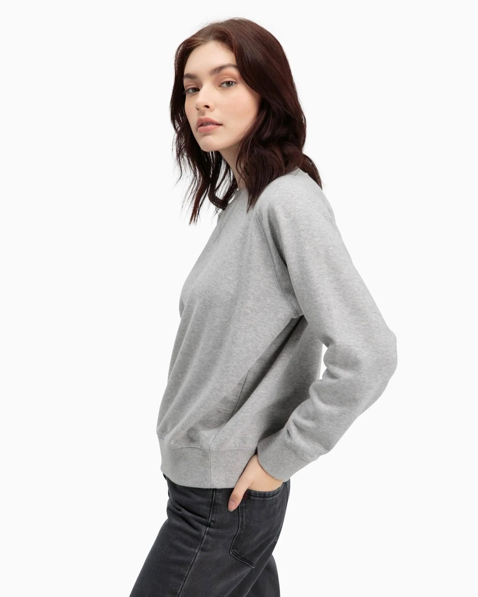 Crewneck Fleece Sweatshirt (Heather Grey)