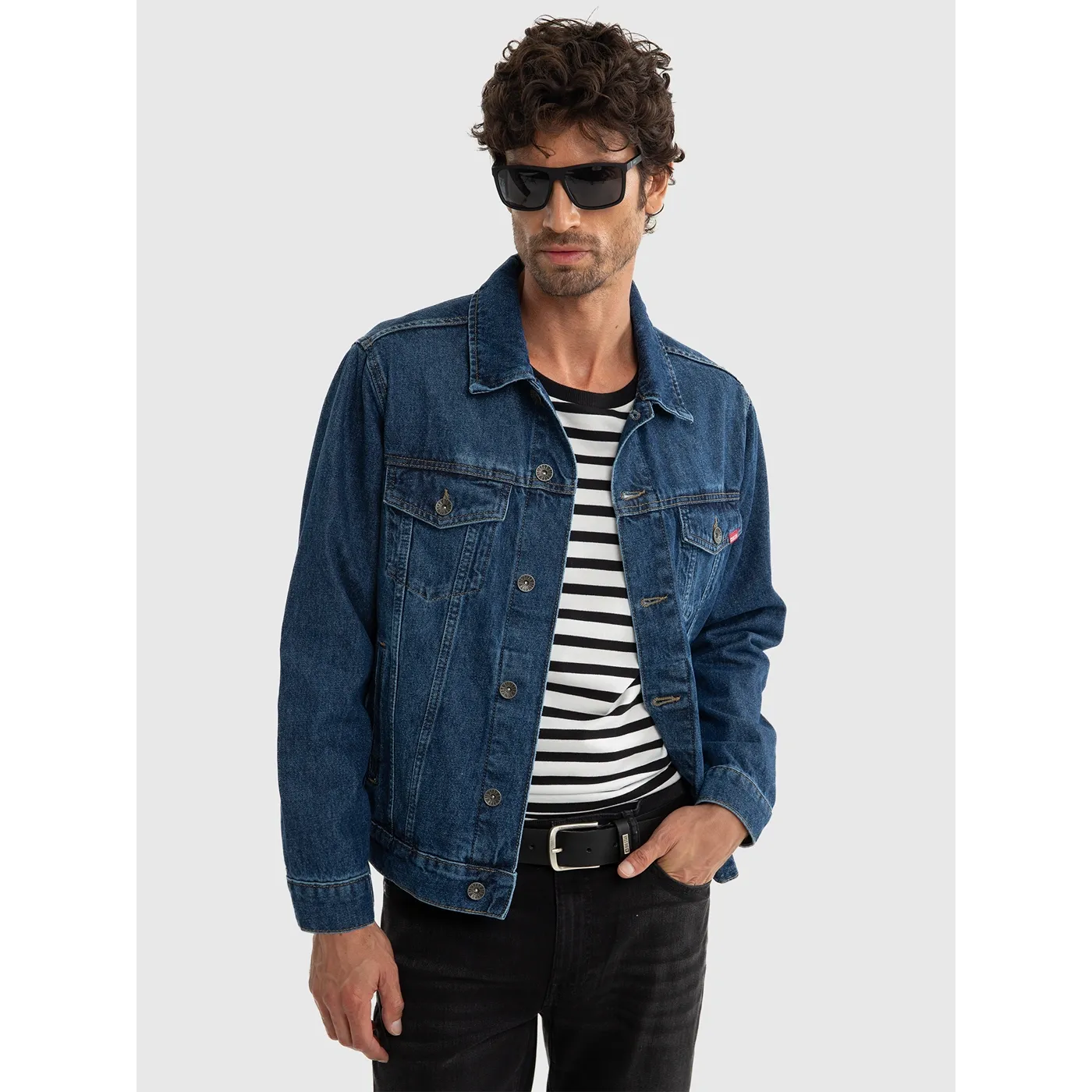 Dark Blue Classic Denim Jacket