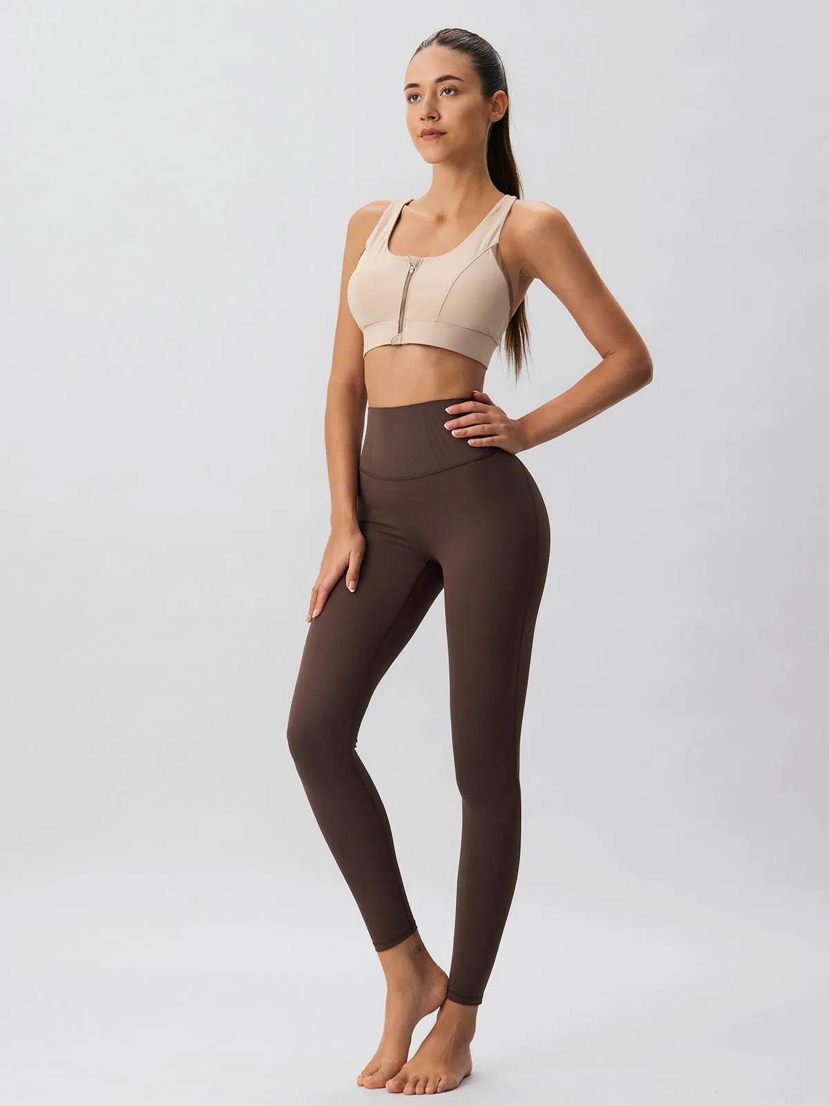 Dark Coffee High Waisted Leggings 24”