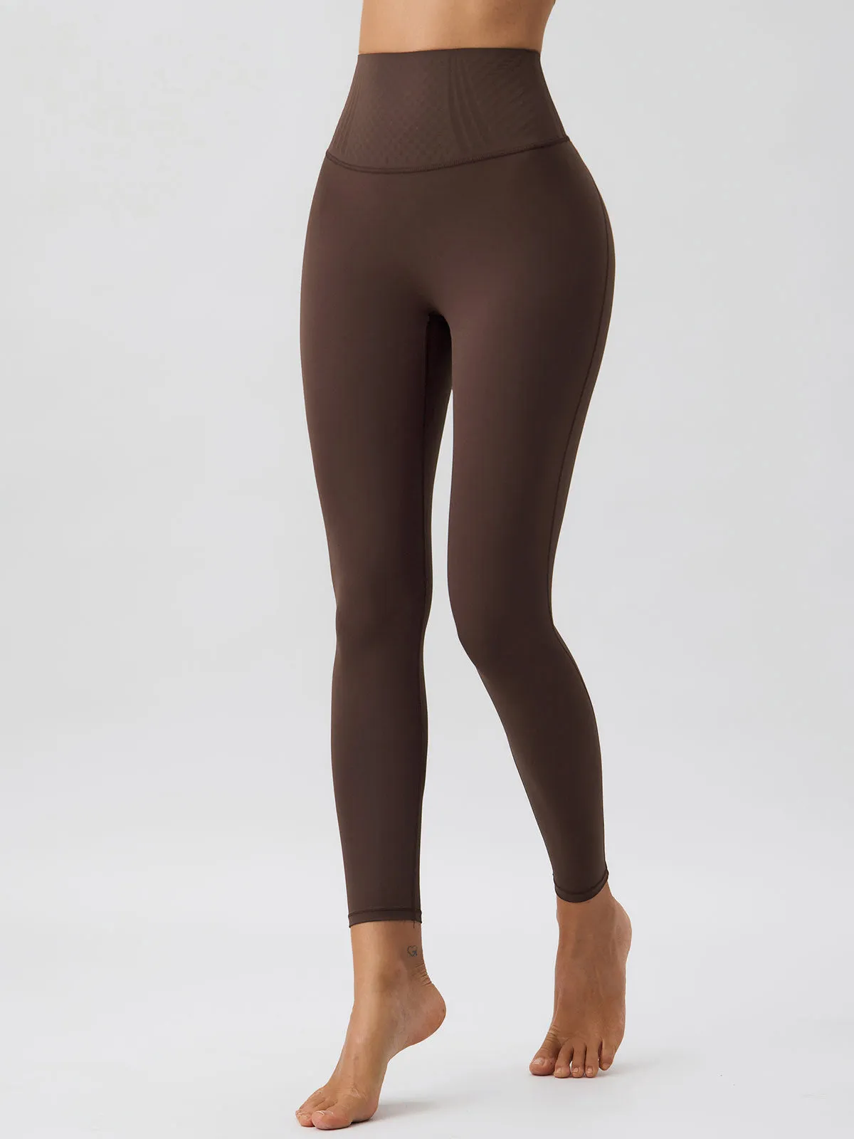 Dark Coffee High Waisted Leggings 24”