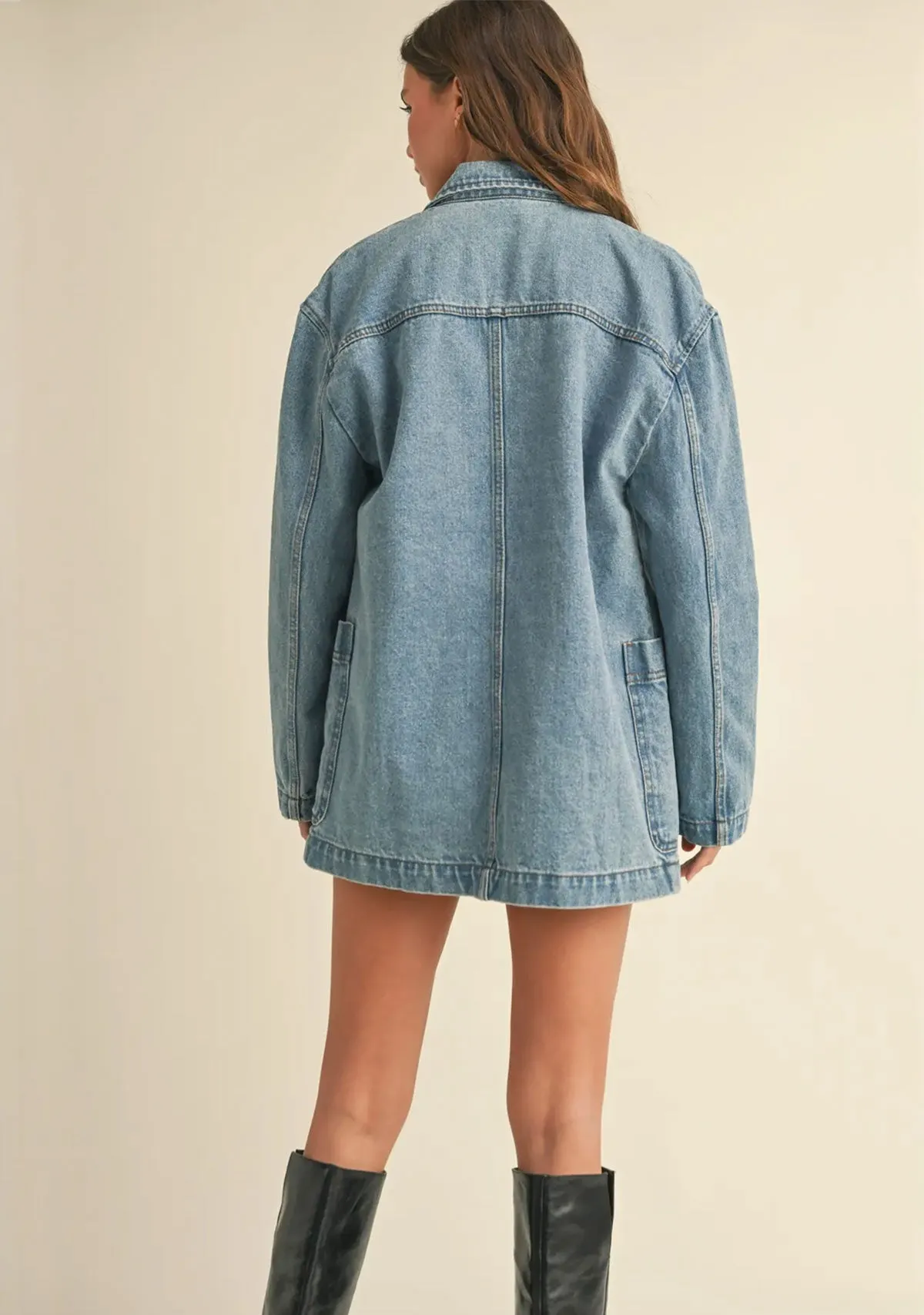 Denim Oversized Blazer