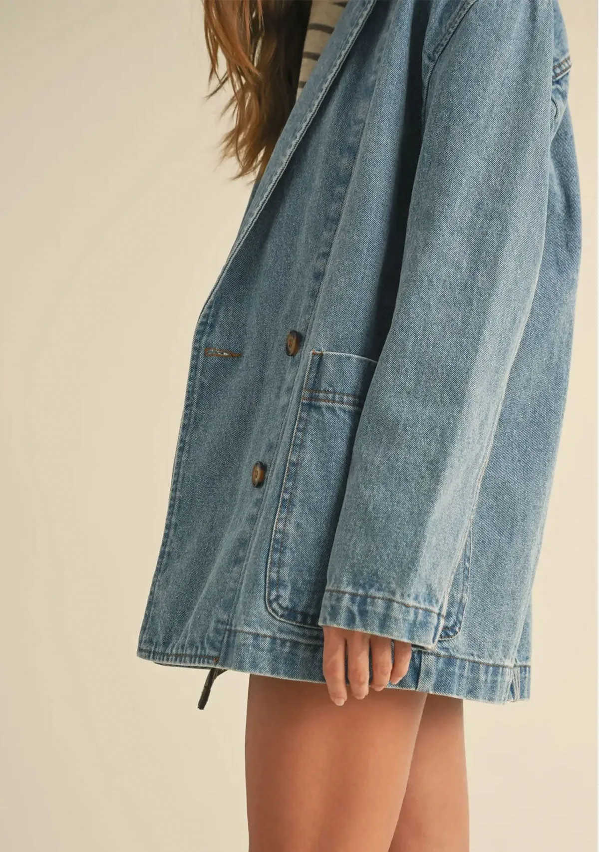 Denim Oversized Blazer