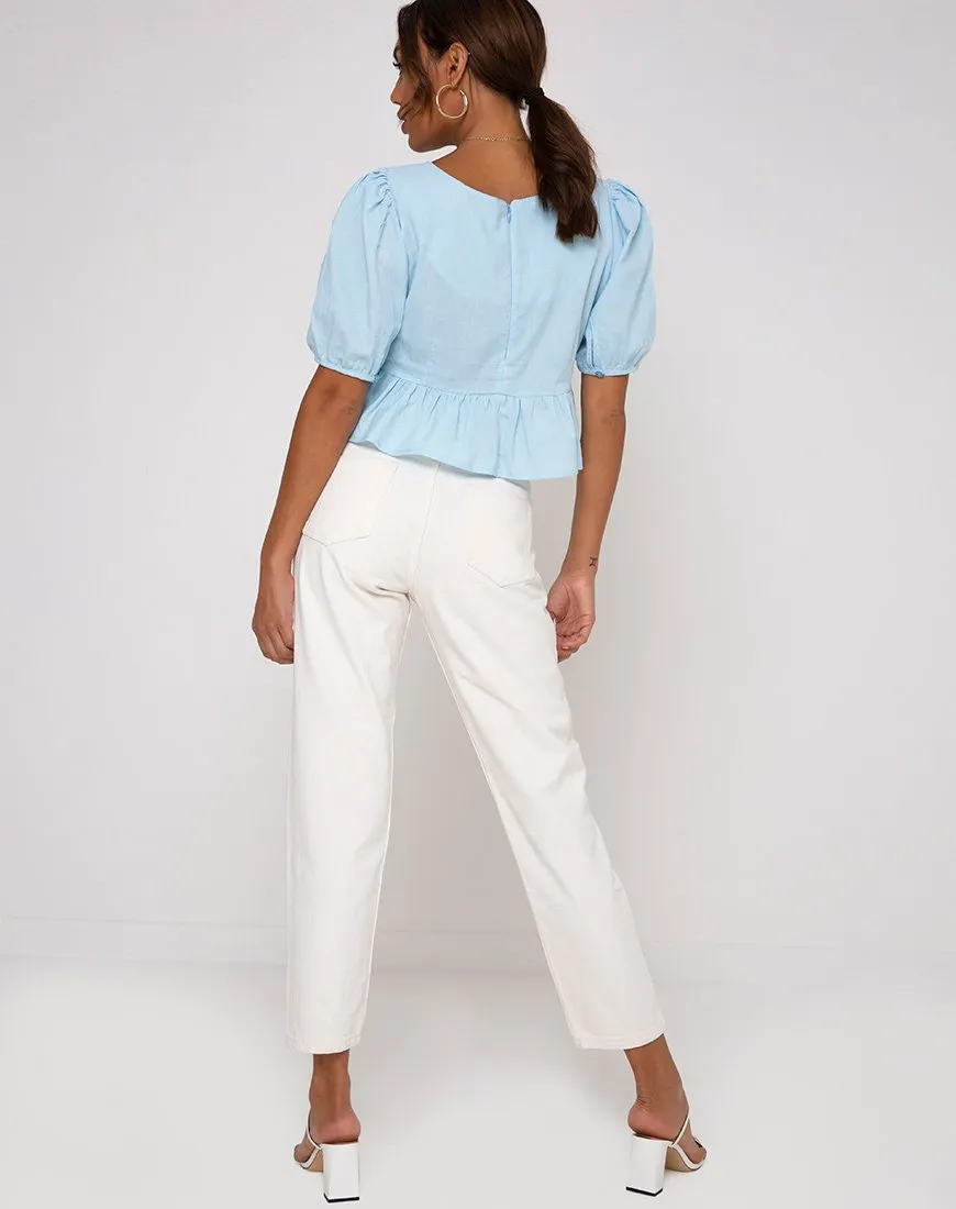 Ellen Top in Sky Blue