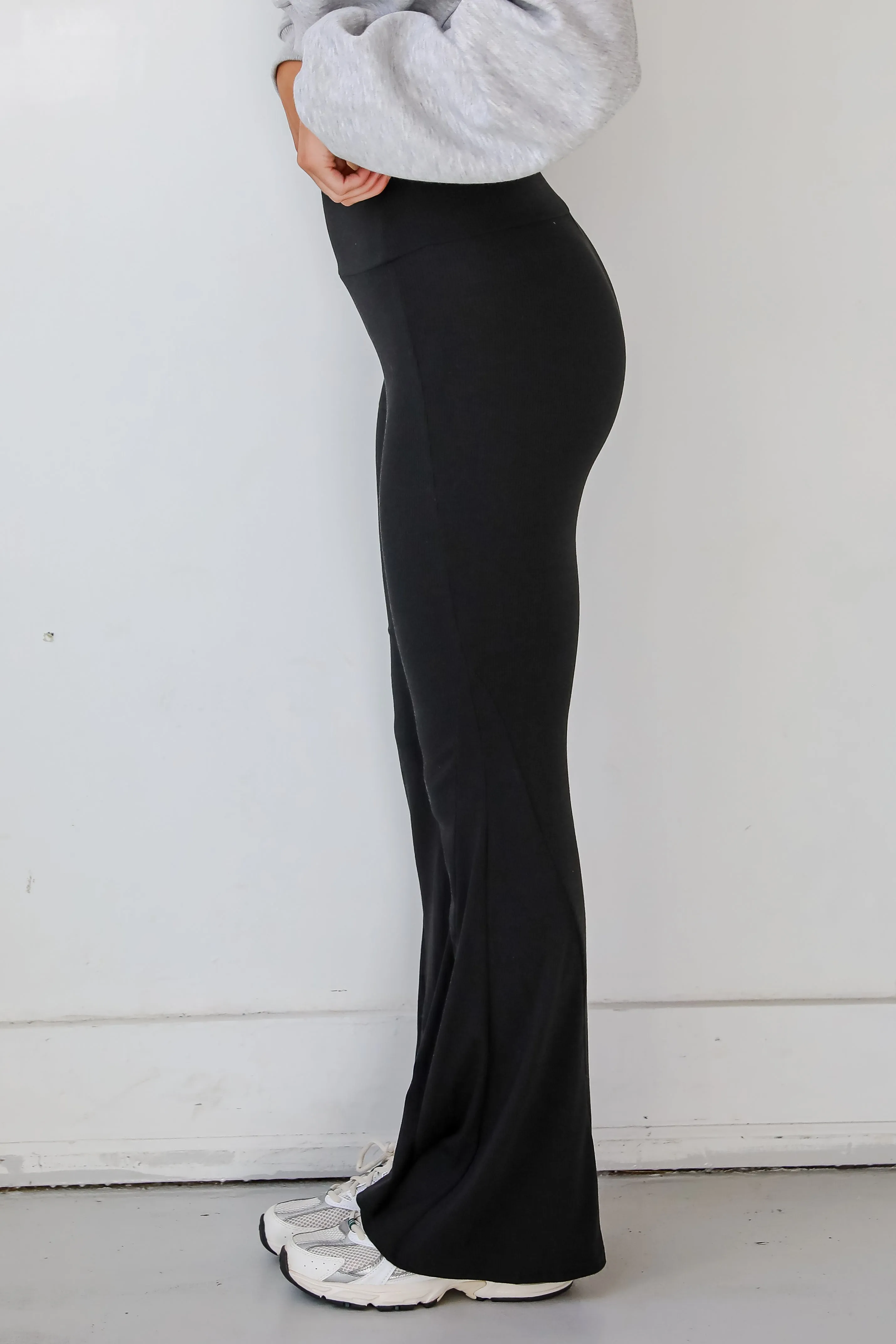 FINAL SALE - Lounge Look Ribbed Flare Pants - DOORBUSTER