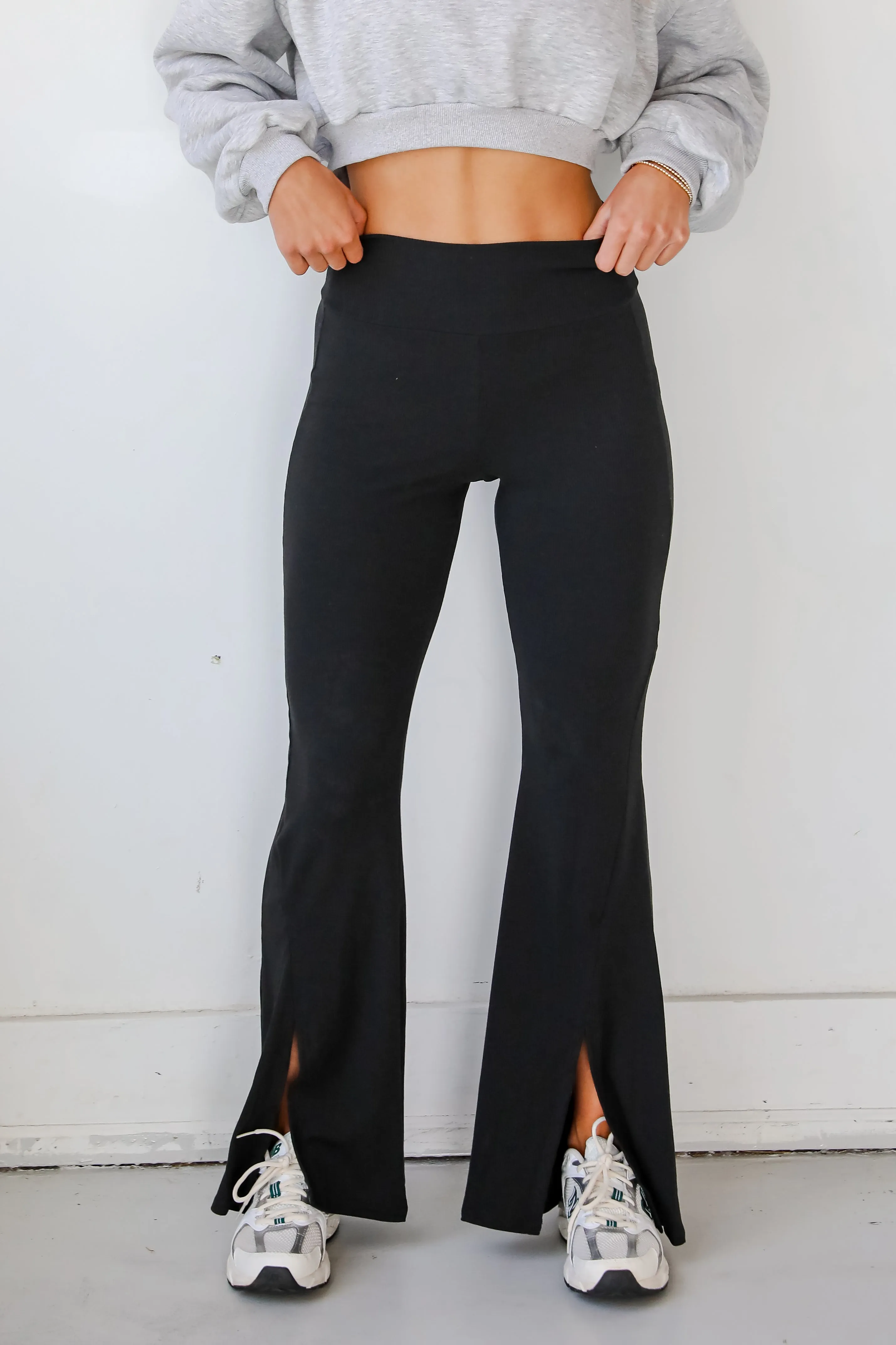 FINAL SALE - Lounge Look Ribbed Flare Pants - DOORBUSTER