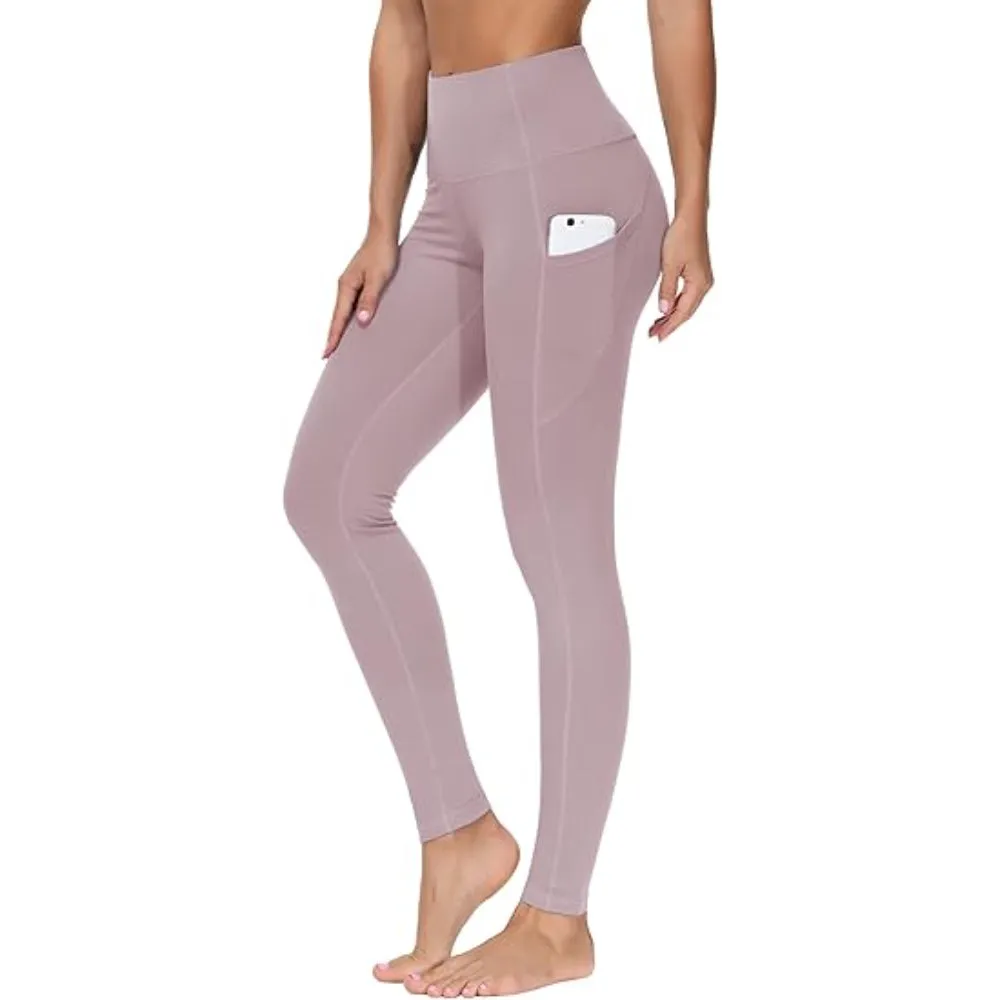 Flexible Activewear Leggings With Pockets For Exercise And Running