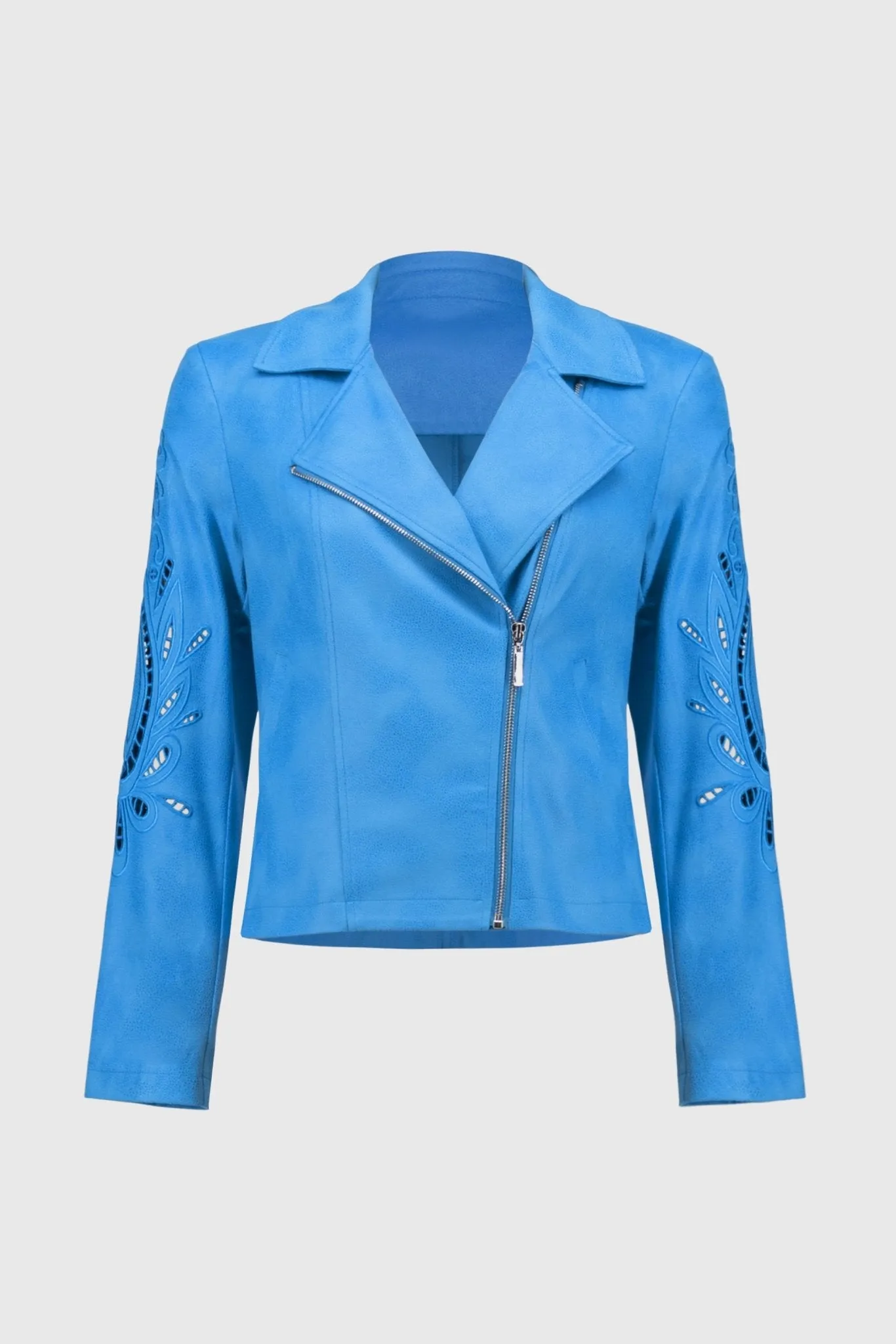 Foiled Faux-Suede Moto Jacket