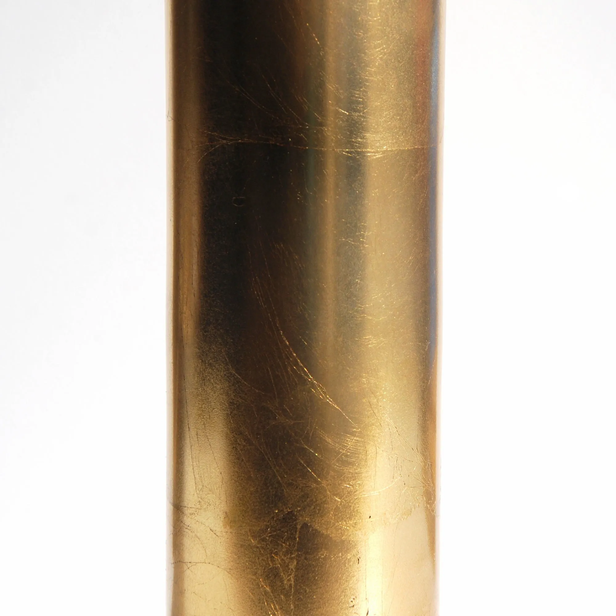 GILT 20" Gold Gilded Cylinder Vase