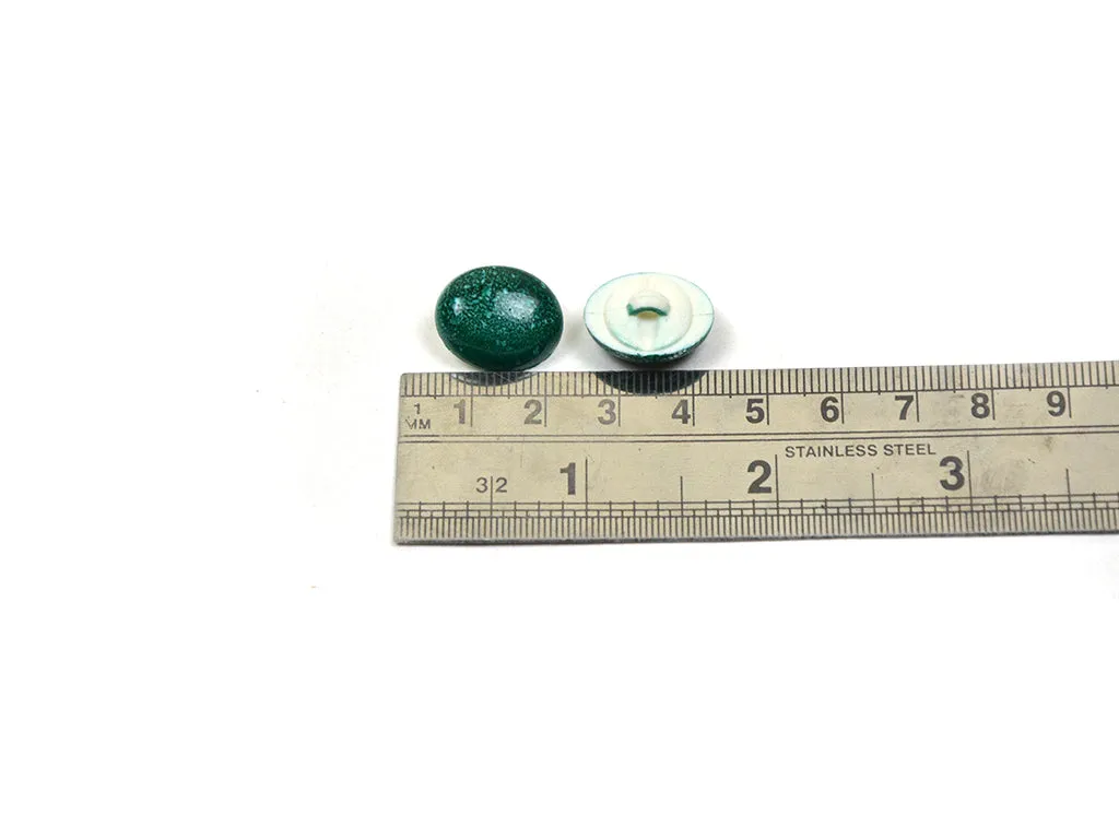 Green Oval Marble Look Acrylic Buttons