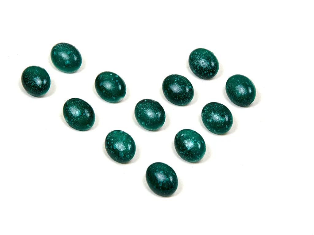 Green Oval Marble Look Acrylic Buttons