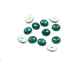 Green Oval Marble Look Acrylic Buttons