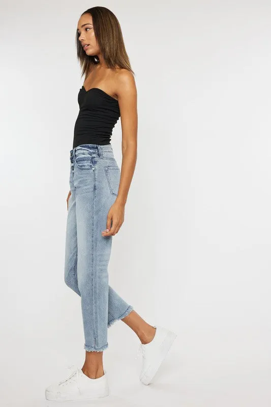 High Rise Straight Fit Denim