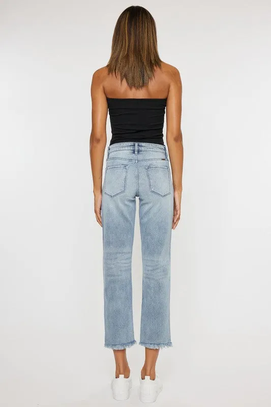 High Rise Straight Fit Denim