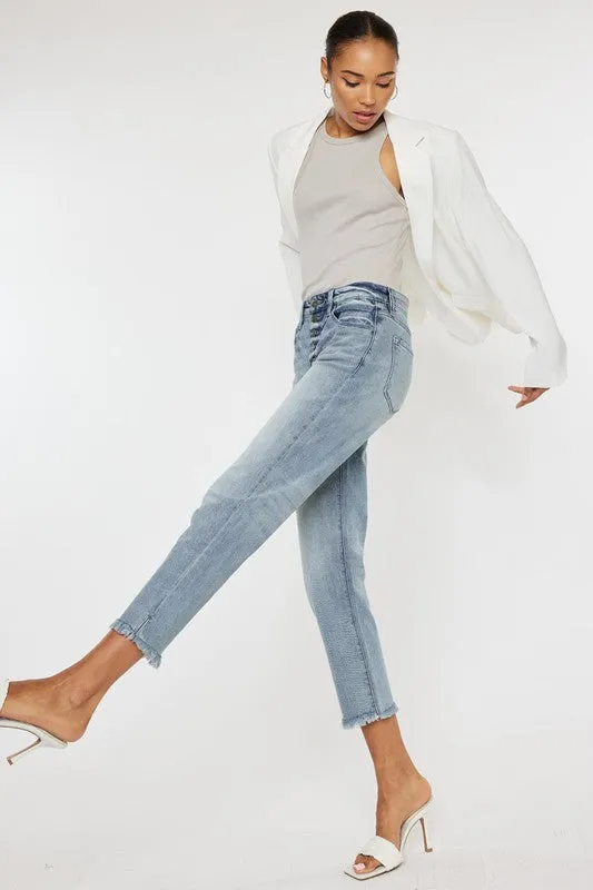 High Rise Straight Fit Denim