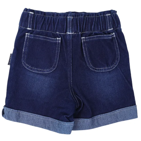 High Waisted Denim Short Dark