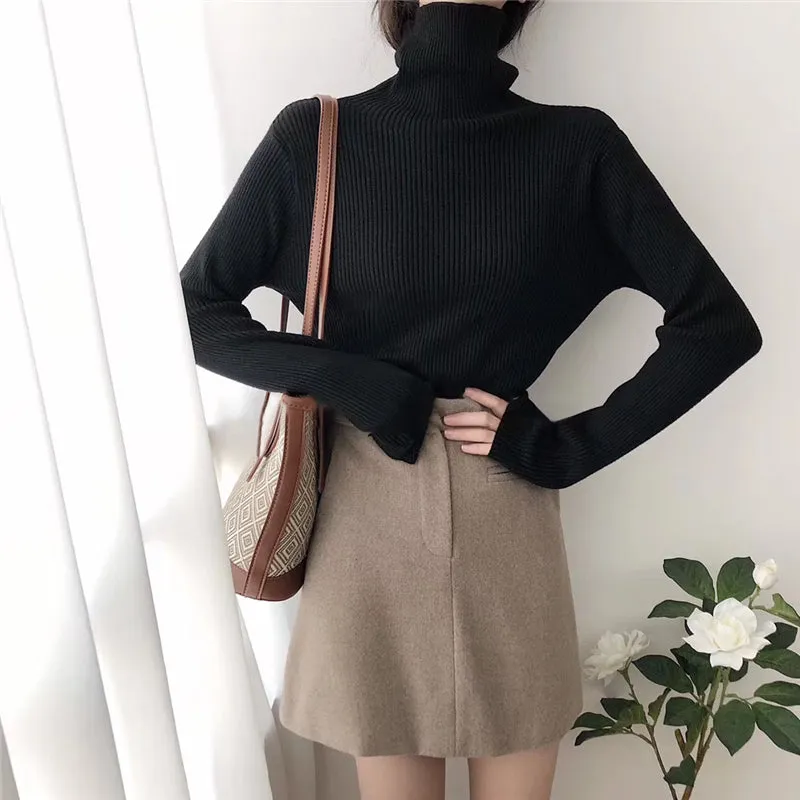 Jade Woman Slim Soft Basic Sweater