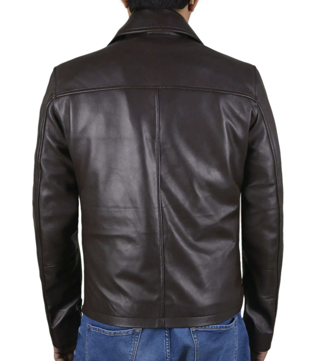 Leather Jackets Hub Mens Genuine Lambskin Leather Jacket (Black, Classic Jacket) - 1501814