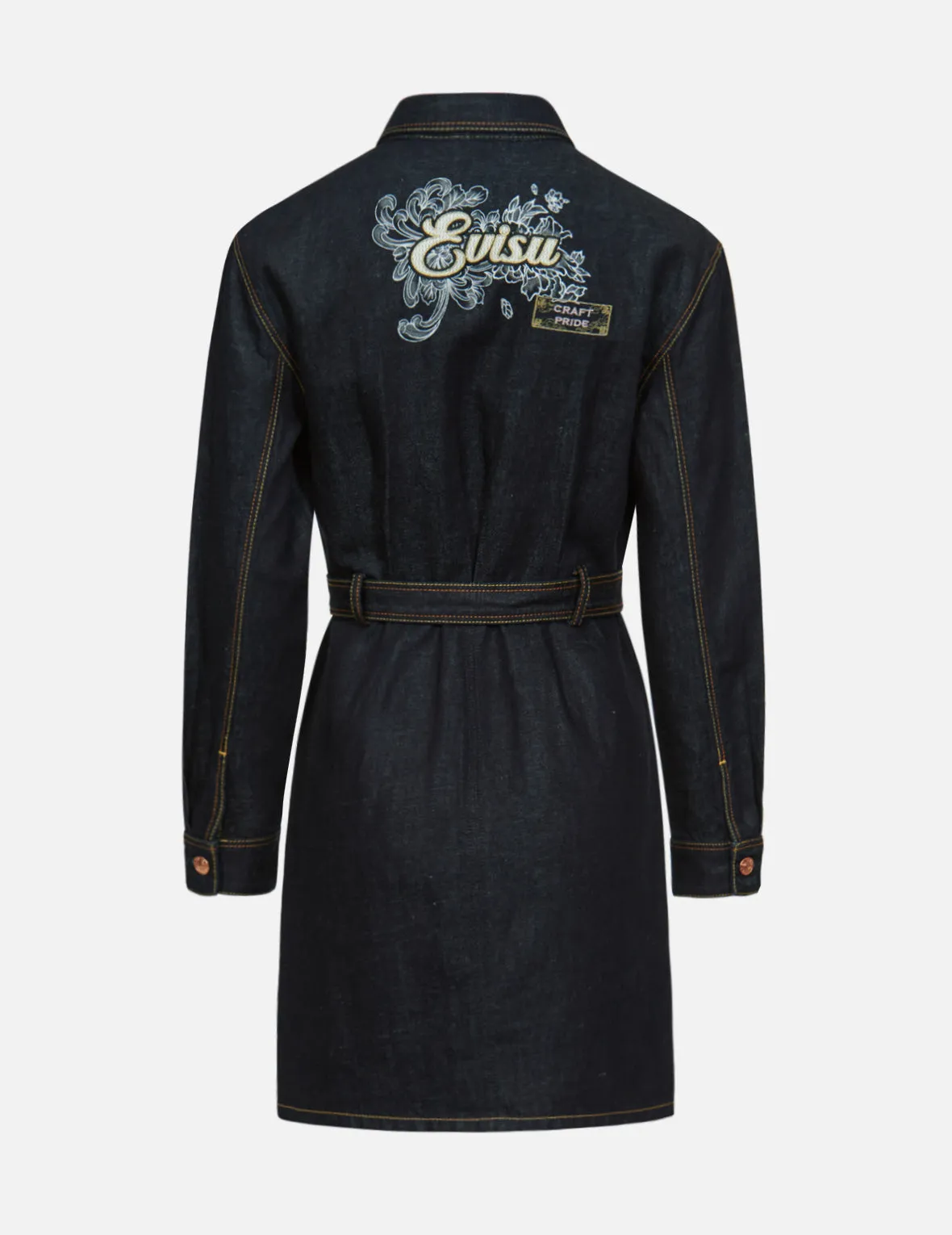 Logo Embroidered Denim Dress