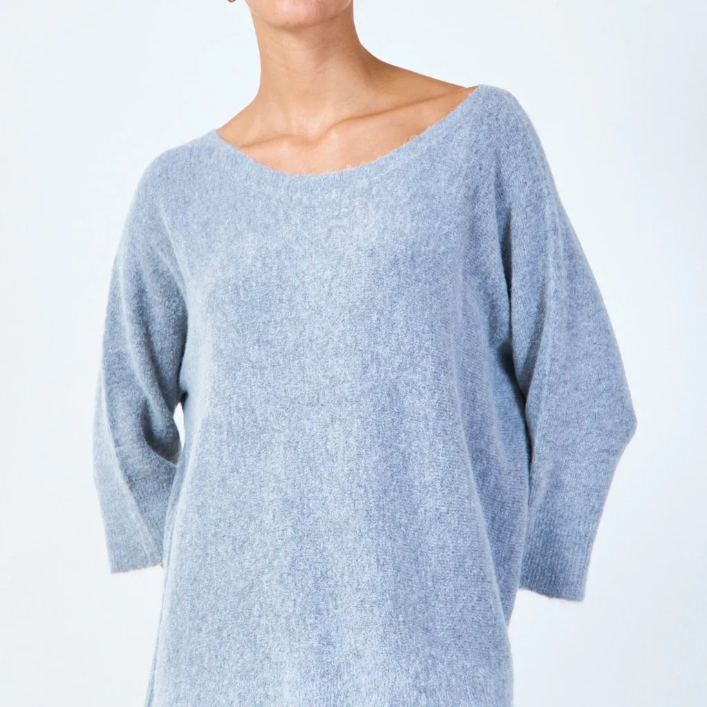 Loose fit 3/4 sleeve sweater wholesale