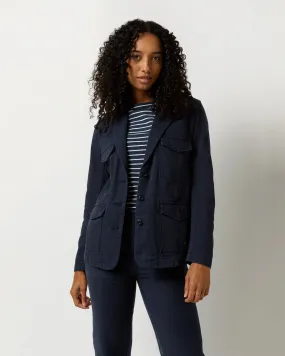 Military Jacket in Midnight Blue