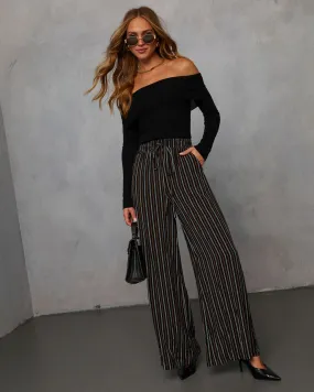 Misha Wide Leg Striped Pants