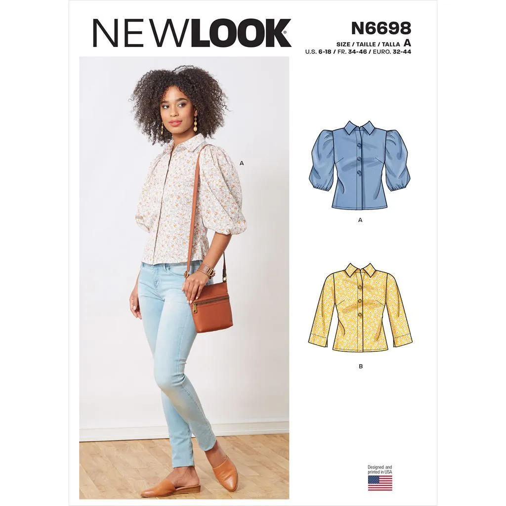 New Look Sewing Pattern N6698 Misses' Tops