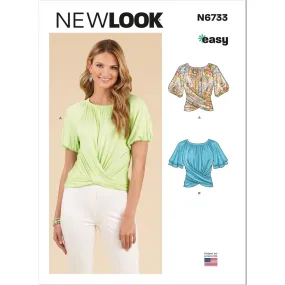 New Look Sewing Pattern N6733 Misses' Knit Tops