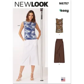 New Look Sewing Pattern N6757 Misses' Top and Skirt