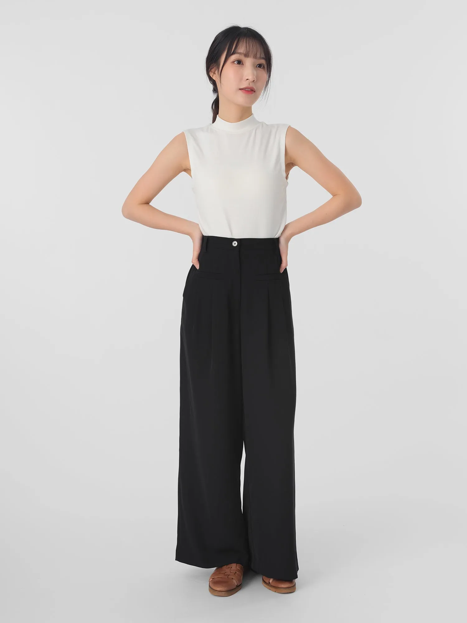 Odette Pleated Wide Leg Pants