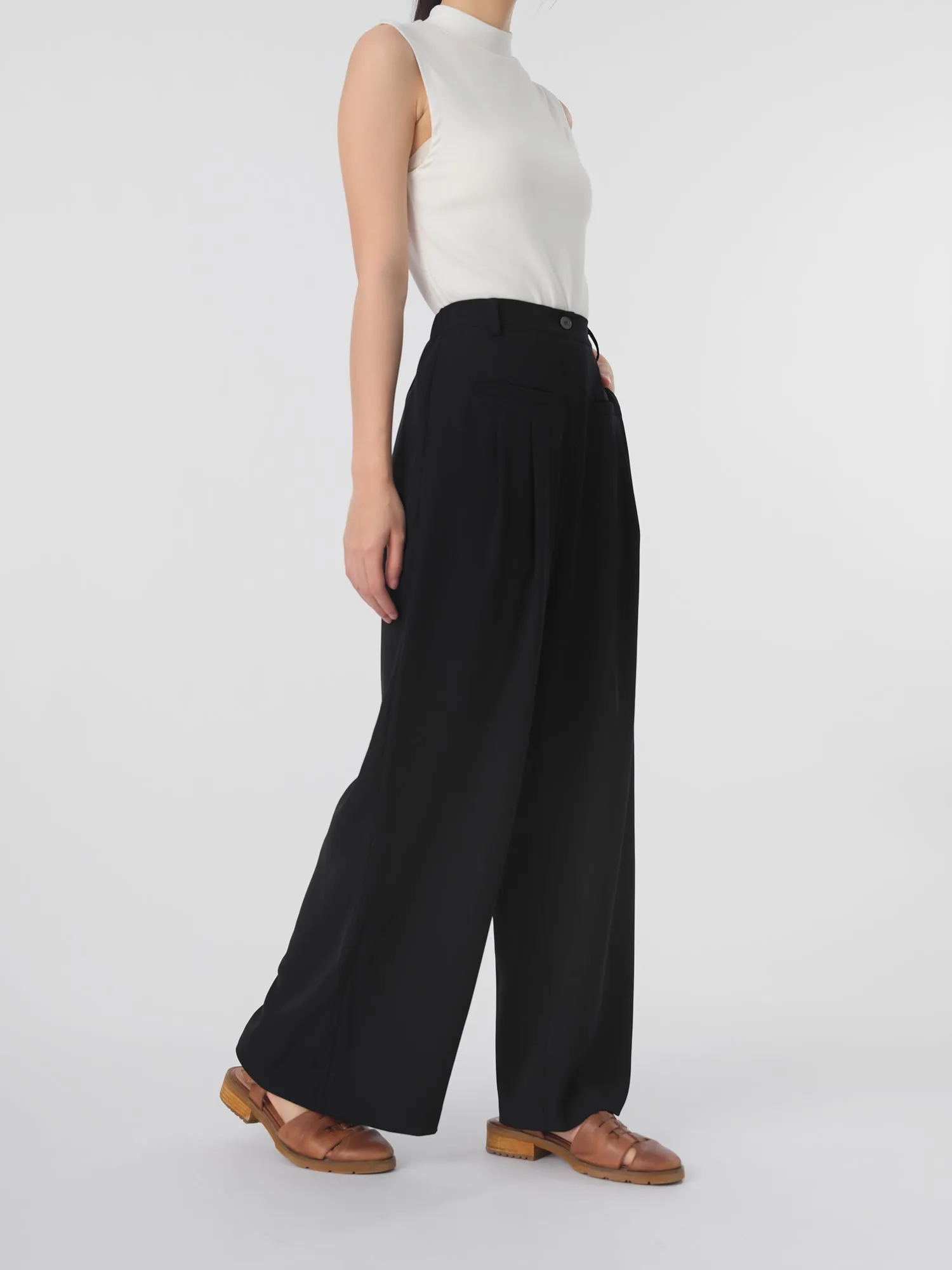 Odette Pleated Wide Leg Pants